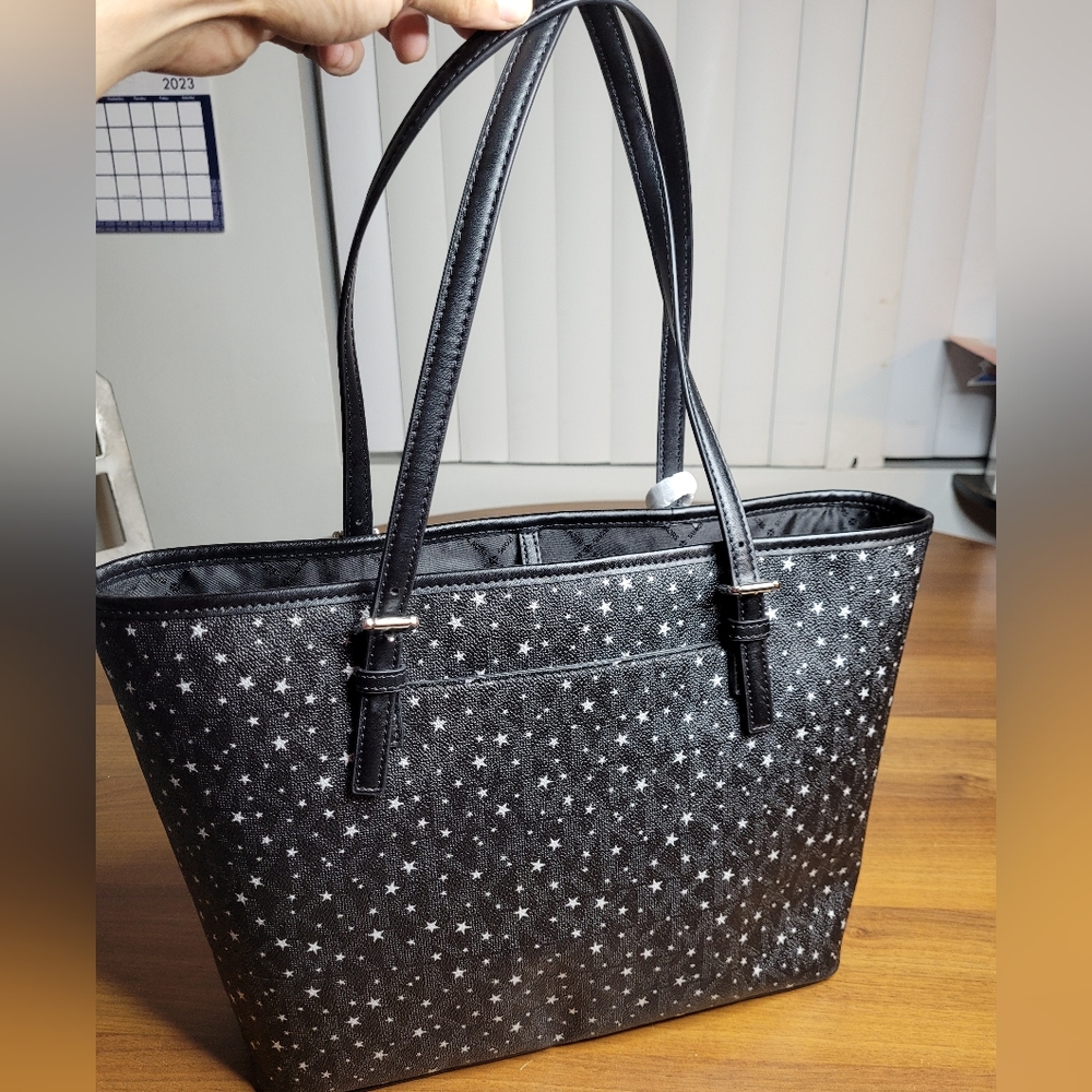 NWT $328.00 Michael Kors Jet Set Charm Hood Star Medium Carryall Tote Bag Black - Picture 6 of 11